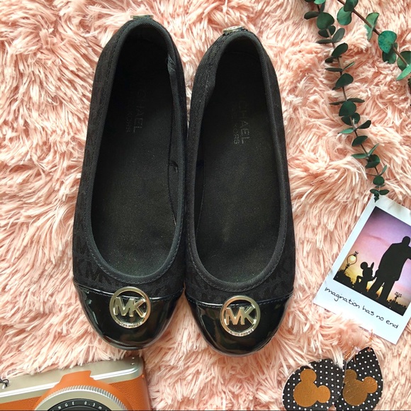 Michael Kors Black Canvas Ballet Flats - Picture 6 of 8